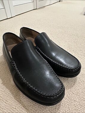 Ecco Men's Black Leather Loafers